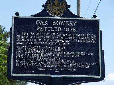 Oak Bowery Church sign