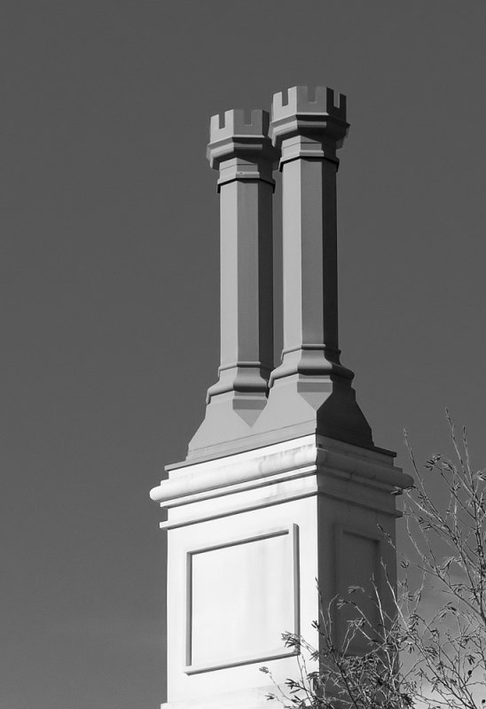 chimney stack, old parliament library building