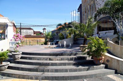 Memorial ground of the Bali Bombing - the empty space behind the Memorial is where the Sari Club used to be