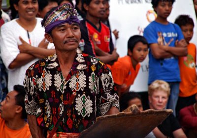 Traditional stick fighting in Sengiggi, Lombok