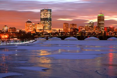 Back Bay: Winter Reflections