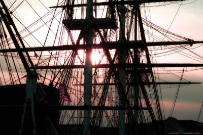 USS Constitution at Sunset