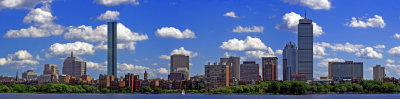 Back Bay Skyline with Clouds - Panorama