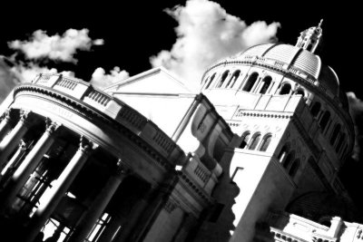 Christian Science Center and Clouds - Infrared