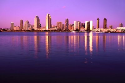 San Diego Skyline Sunset from Coronado