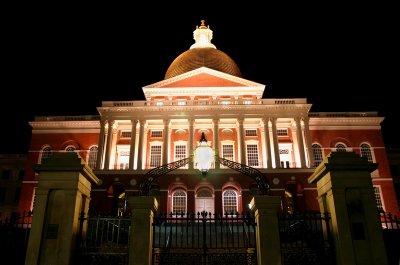 Massachusetts State House at Night, Boston