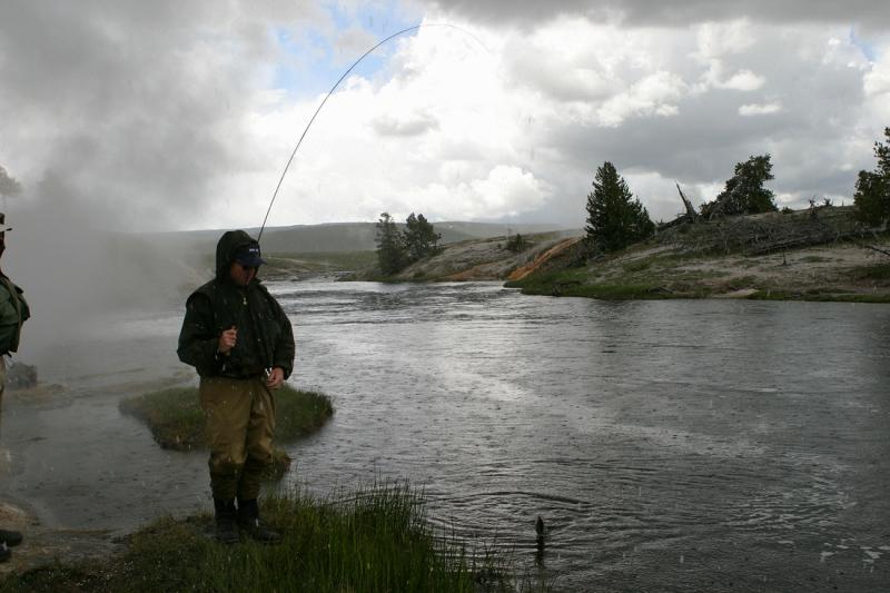 Fishin' in the geothermal steam (and sleet!)