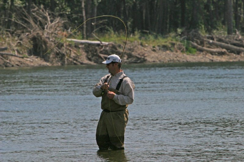 Rob playing a fish