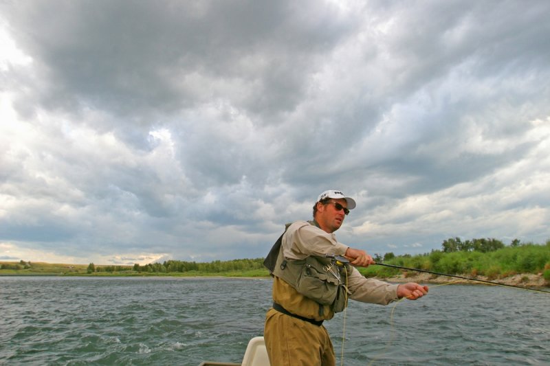 Rob angling from the boat