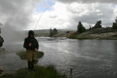 Fishin in the geothermal steam (and sleet!)