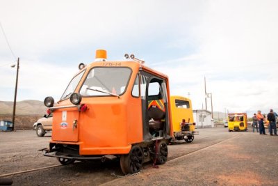 Car on the rails