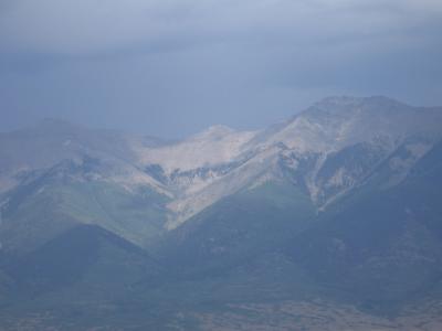 Heading into the mountains on the way to Salida