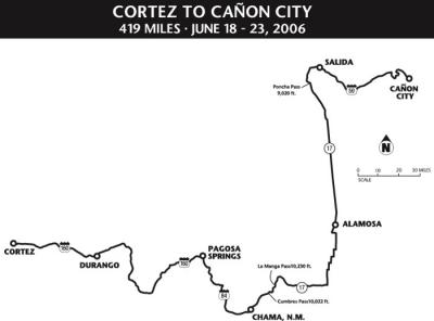 Ride the Rockies 2006 route