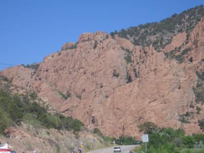 Steep bluffs on the way to Canon City