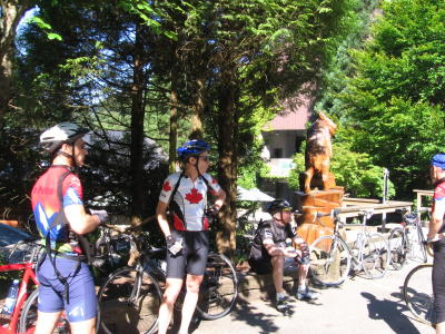 Relaxing at Grouse Mountain.