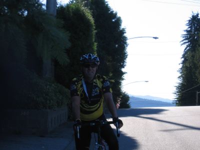 Jerome at the crest of the hill on 29th Avenue