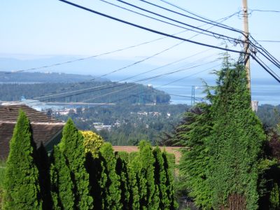 View of Lions Gate Bridge and Stanley Park from 29th Avenue, North Vancouver
