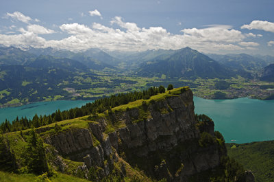 View of the lake of Thun from the Niederhorn