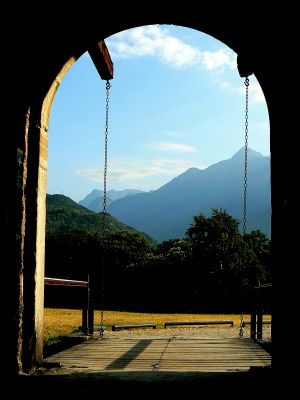 Draw bridge at Montebello Castle