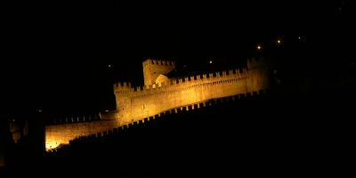 Montebello Castle at night