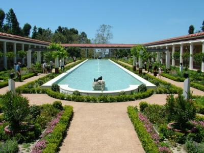 grounds of the Getty Villa in Malibu