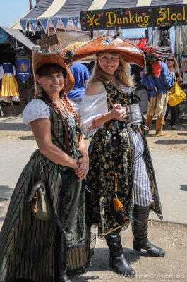 Two Pirate Ladies with Big Hats