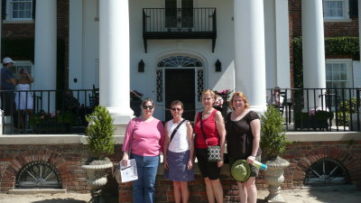 Waiting for the house tour to begin.