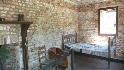 Inside one of the slave quarters.
