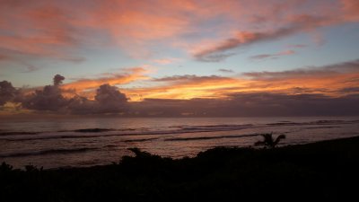 One morning, we got up early to watch the sun rise.