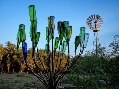Texas Colored Glass Garden