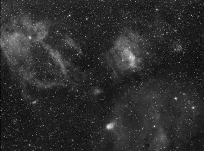 Bubble nebula and M52 neighborhood
