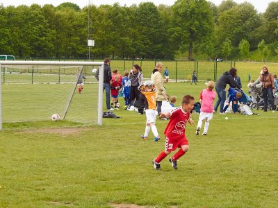 Oliver playing football