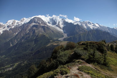 Aiguille du Gouter and Mont Blanc