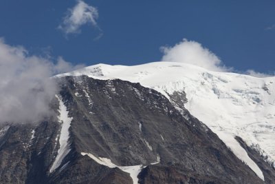 Aiguille du Gouter and Mont Blanc