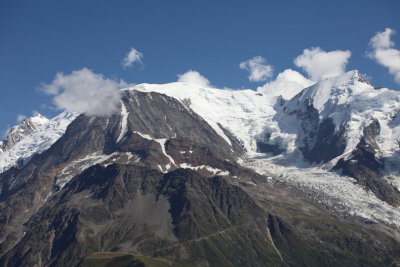 Aiguille du Gouter and Mont Blanc