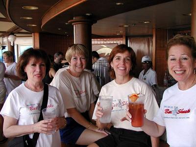 Shelley, Judy, Marly and Phyllis are Bar Sharking it at Outriggers