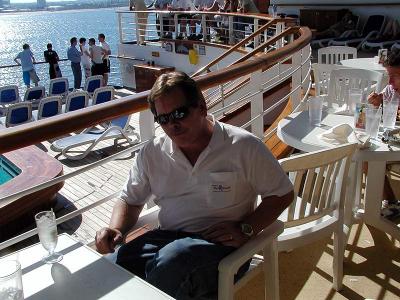 Rick looks good in his Bar Sharks polo shirt.