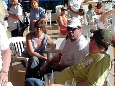 Teresa, Bill and Tom... contemplating these crazy Bar Sharks.