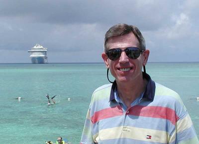Bob with the Caribbean Princess in the background