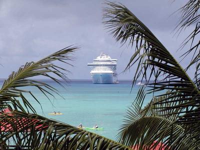 Caribbean Princess from the tower at Princess Cays
