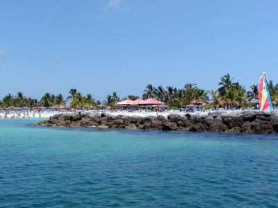 Princess Cays from tender returning to the ship.