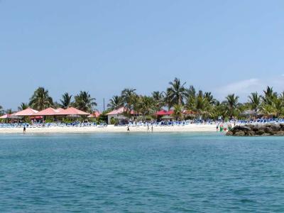 Princess Cays from tender returning to the ship.