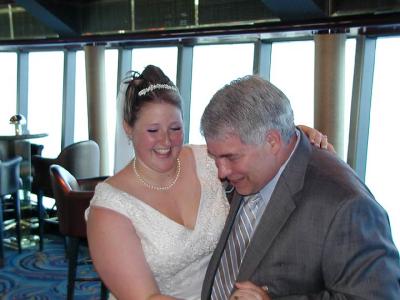 Bre having a dance with her new father-in-law.