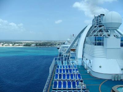 View of Grand Cayman from anchor