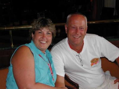 Deb and Lee were celebrating their 25th wedding anniversary onboard as well as their daughter's marriage.