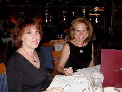 Shelly and Phyllis dine with us at the Palm.