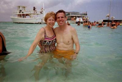 Bob and Judy at the sandbar.