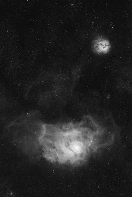 Les nébuleuses M8 et M20 en Halpha