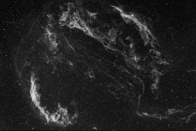 Dentelles du Cygne, ngc 6960 et 6992, Halpha 3nm