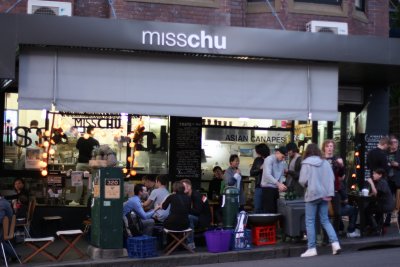 IN TRANSIT Miss Chu cafe, Bourke Street, Darlinghurst, a sight along the way